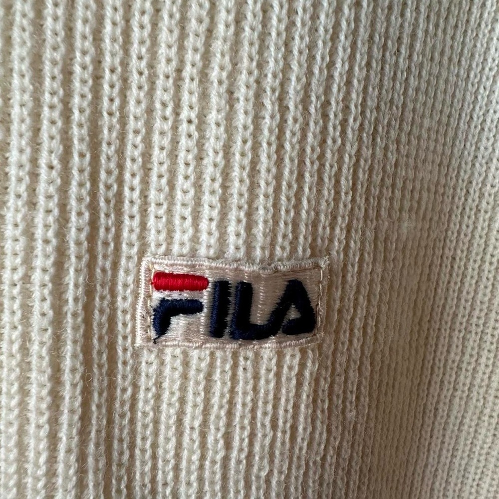 Vtg Fila Wool Sweater Mens 44 XL 1/4 Zip 80s Pullover Italy Golf Tennis Preppy - Picture 3 of 8